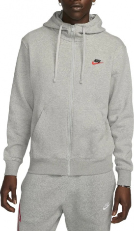 Толстовка Nike CLUB DT HOODIE FZ BB сіра DQ8384-064