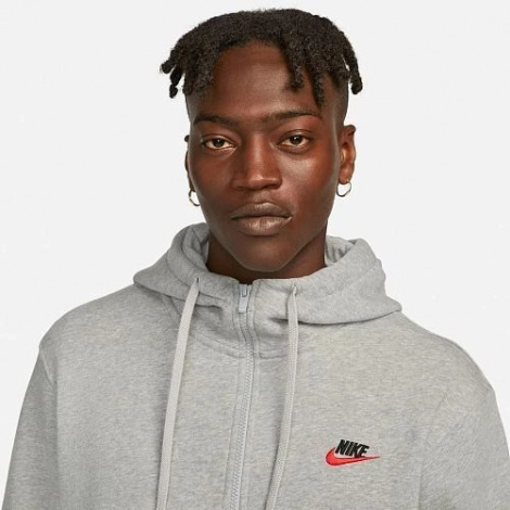 Толстовка Nike CLUB DT HOODIE FZ BB сіра DQ8384-064
