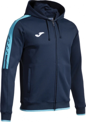 Олимпийка Joma Olimpiada Zip-Up Hoodie Navy Fluor Turquoise