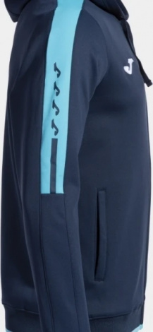 Олимпийка Joma Olimpiada Zip-Up Hoodie Navy Fluor Turquoise