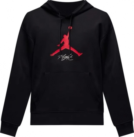 Толстовка Nike JORDAN MJ ESS FLC BASELINE HOODIE чорно-червона FD7545-013