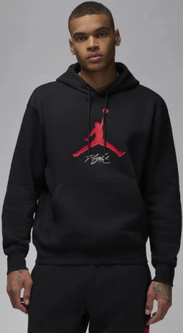 Толстовка Nike JORDAN MJ ESS FLC BASELINE HOODIE чорно-червона FD7545-013