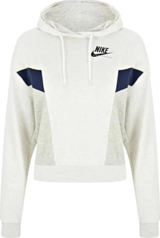 Худі жіноче Nike W NSW HERITAGE HOODIE FLC світло-сіро-темно-синє CZ8604-051