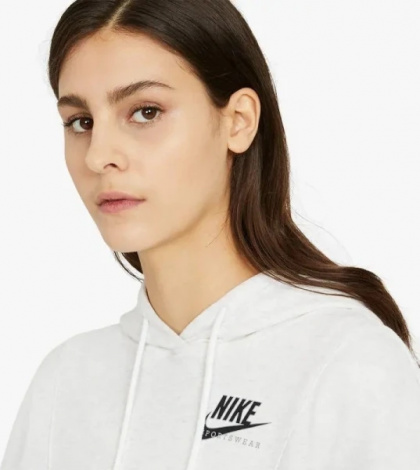 Худі жіноче Nike W NSW HERITAGE HOODIE FLC світло-сіро-темно-синє CZ8604-051