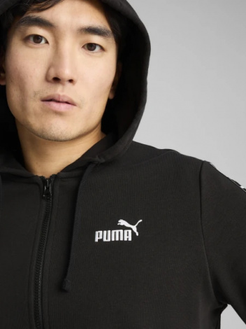 Толстовка Ess Tape Full-Zip Hoodie 68467801 Puma L Черный