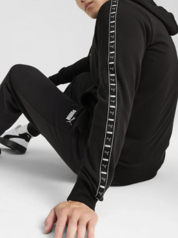 Толстовка Ess Tape Full-Zip Hoodie 68467801 Puma L Черный