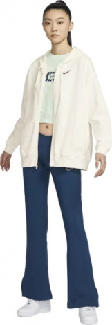 Толстовка жіноча Nike W NSW JRSY OS FZ HOODIE біла DM6415-133