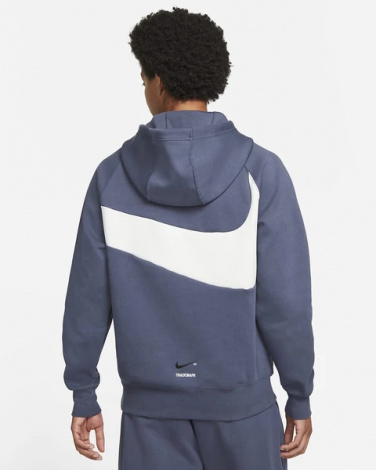 Толстовка Nike SWOOSH TCH FLC PO HD темно-синя DD8222-437