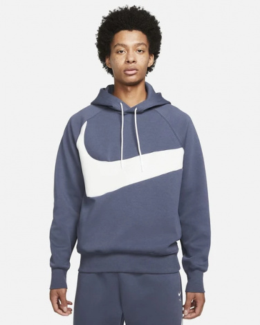 Толстовка Nike SWOOSH TCH FLC PO HD темно-синя DD8222-437
