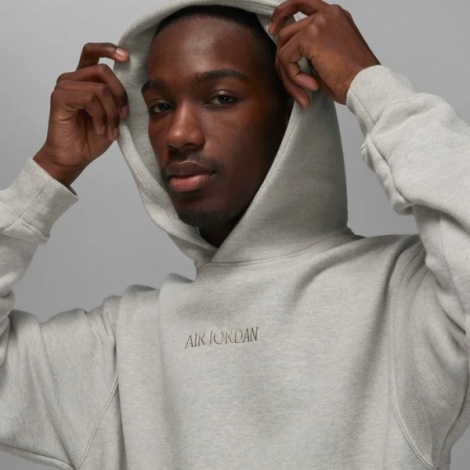 Толстовка Air Jordan Wordmark Fleece Hoodie Grey