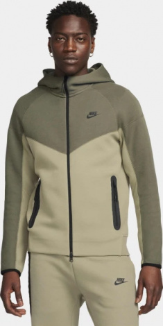Толстовка Nike M NK TCH FLC FZ WR HOODIE оливкова FB7921-276
