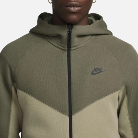 Толстовка Nike M NK TCH FLC FZ WR HOODIE оливкова FB7921-276