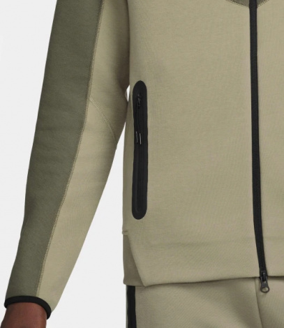 Толстовка Nike M NK TCH FLC FZ WR HOODIE оливкова FB7921-276