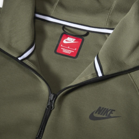 Толстовка Nike M NK TCH FLC FZ WR HOODIE оливкова FB7921-276