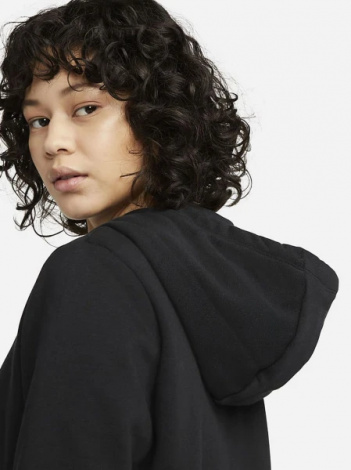 Толстовка жіноча Nike CLUB FLC FZ HOODIE STD чорна DQ5471-010