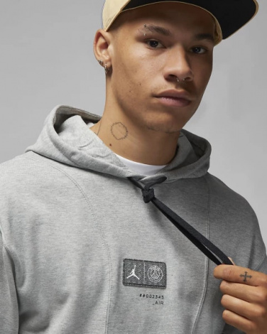Толстовка Nike JORDAN MJ PSG FLC PO сіра DM3096-063