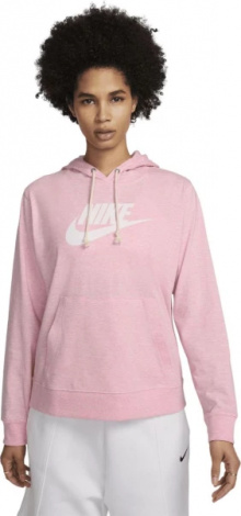Толстовка жіноча Nike W NSW GYM VNTG GFX EASY PO HD рожева DM6388-690