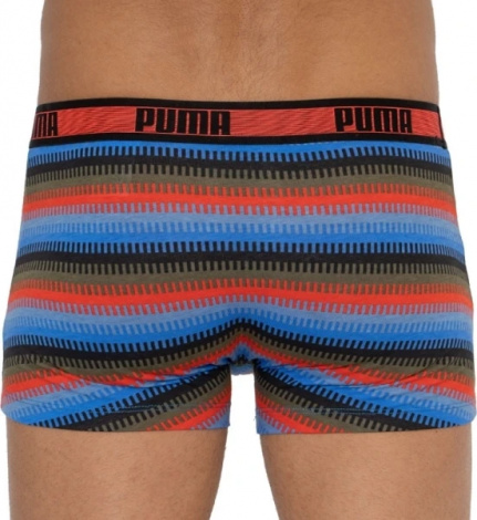 Трусы-боксеры Puma Worldhood Stripe Trunk 2P Черный, Красный, Синий Мужской M