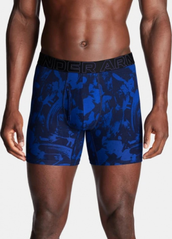Труси (боксерки) Under Armour PERFORMANCE COTTON 6IN 3-PACK PRINTED BOXERJOCK темно-синьо-сині, сірі, темно-сині (3 пари) 1383890-400