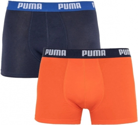 Трусы-боксеры Puma Basic Boxer 2P Синий, Оранжевый Муж.