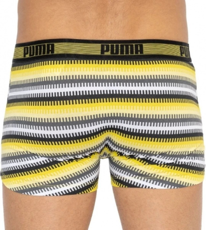 Трусы-боксеры Puma Worldhood Stripe Trunk 2P Белый, Серый, Черный, Желтый Мужской L