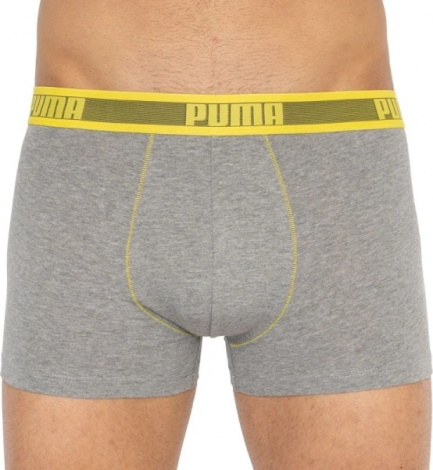 Трусы-боксеры Puma Worldhood Stripe Trunk 2P Белый, Серый, Черный, Желтый Мужской L