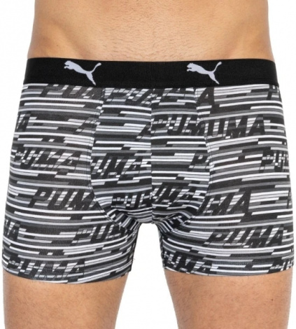 Трусы-боксеры Puma Logo Aop Boxer 2P Серый, Белый, Черный Мужской L