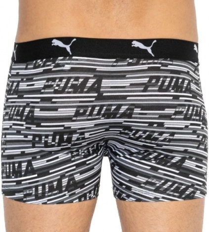 Трусы-боксеры Puma Logo Aop Boxer 2P Серый, Белый, Черный Мужской L