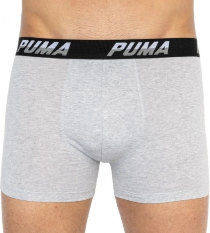 Трусы-боксеры Puma Logo Aop Boxer 2P Серый, Белый, Черный Мужской L