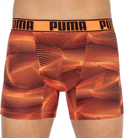Трусы-боксеры Puma Active Boxer Print 2P Синий, Оранжевый Мужской M