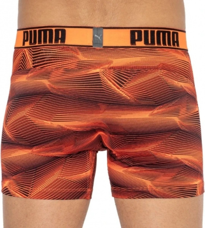 Трусы-боксеры Puma Active Boxer Print 2P Синий, Оранжевый Мужской M