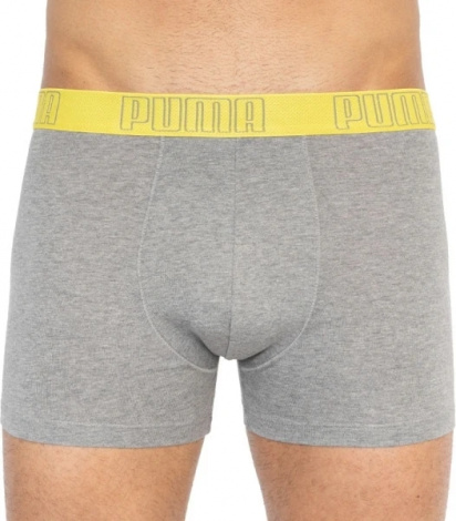 Трусы-боксеры Puma Yd Bold Stripe Boxer 2P Серый, Желтый Мужской L