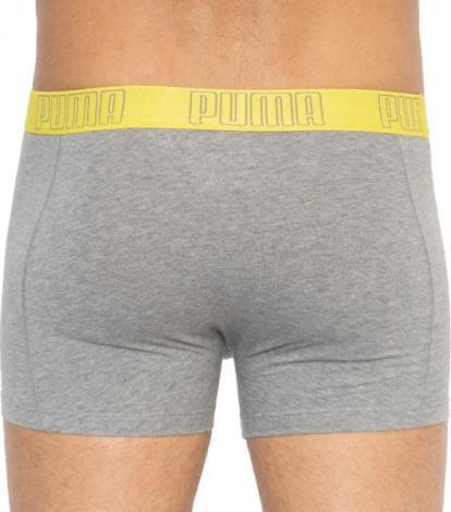 Трусы-боксеры Puma Yd Bold Stripe Boxer 2P Серый, Желтый Мужской L
