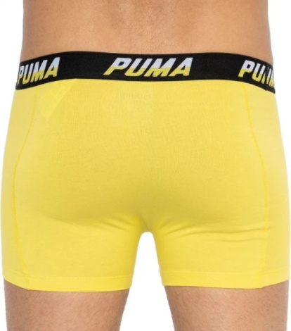 Трусы-боксеры Puma Logo Aop Boxer 2P Серый, Желтый Мужской L