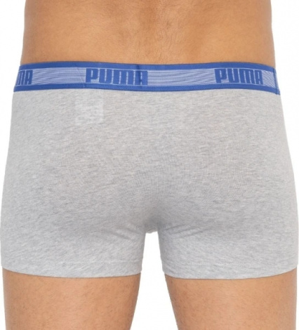 Трусы-боксеры Puma Worldhood Stripe Trunk 2P Синий, Белый, Серый, Черный Мужской L