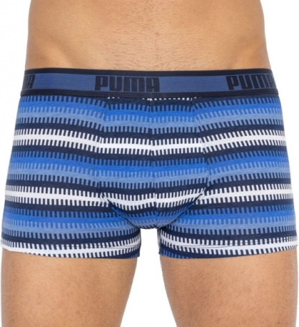 Трусы-боксеры Puma Worldhood Stripe Trunk 2P Синий, Белый, Серый, Черный Мужской L