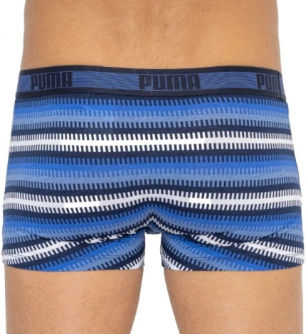 Трусы-боксеры Puma Worldhood Stripe Trunk 2P Синий, Белый, Серый, Черный Мужской L