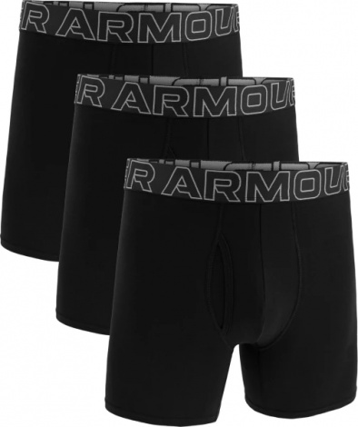 Труси (боксерки) Under Armour PERFORMANCE COTTON 6IN 3-PACK BOXERJOCK чорні (3 пари) 1383889-001