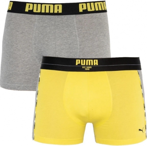Трусы-боксеры Puma Statement Boxer 2P Желтый, Серый Мужской L