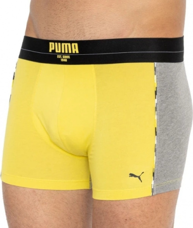 Трусы-боксеры Puma Statement Boxer 2P Желтый, Серый Мужской L