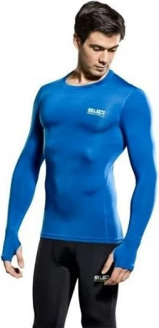 Термофутболка Select 6902 Compression shirt with long sleeves синя 569020-004