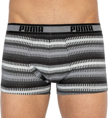 Трусы-боксеры Puma Worldhood Stripe Trunk 2P Серый, Белый, Черный Мужской M