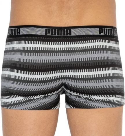 Трусы-боксеры Puma Worldhood Stripe Trunk 2P Серый, Белый, Черный Мужской M