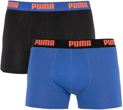 Трусы-боксеры Puma Basic Boxer 2P Черный, Синий Мужской S