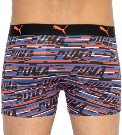 Трусы-боксеры Puma Logo Aop Boxer 2P Черный, Оранжевый, Синий Мужской M
