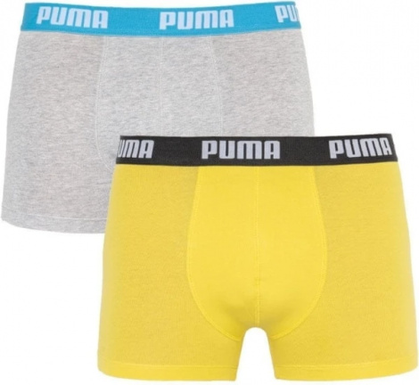 Трусы-боксеры Puma Basic Boxer 2P Серый, Желтый Муж.