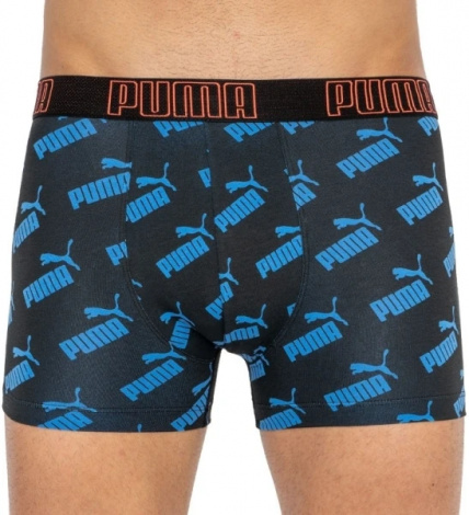 Трусы-боксеры Puma Big Logo Aop Boxer 2P Черный, Синий Мужской M