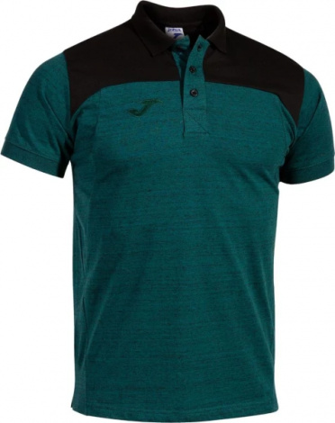 Футболка поло Joma POLO SHIRT WINNER II COTTON GREEN-BLACK S/S