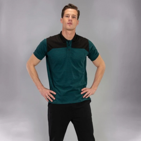 Футболка поло Joma POLO SHIRT WINNER II COTTON GREEN-BLACK S/S