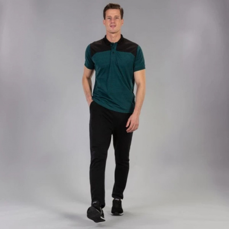 Футболка поло Joma POLO SHIRT WINNER II COTTON GREEN-BLACK S/S